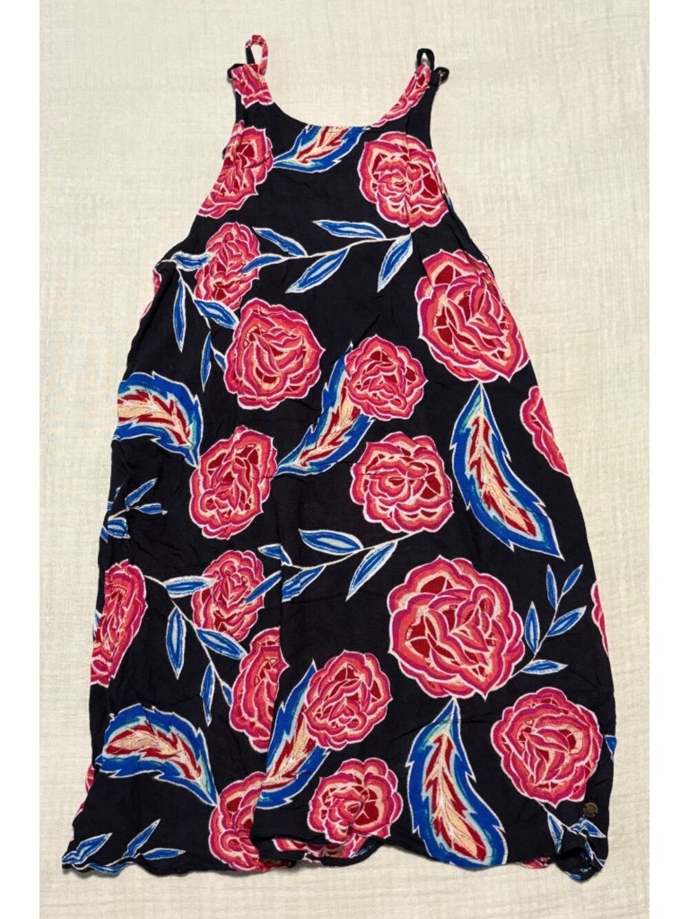 Floral Sleeveless Roxy Dress With Pink & Blue Print Women’s Sz XS